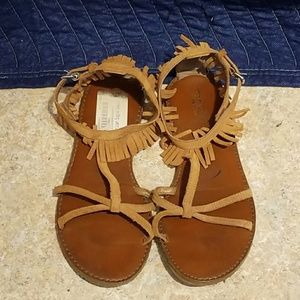 Fringed sandals